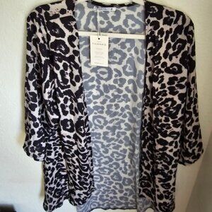 Pink Milly Clothing Co Boutique Leopard Print Size Medium Kimono **NWT**